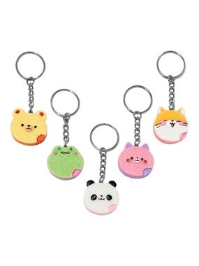 5-Pack Animal Critters Macaroon Cookie Snacks Best Friends Keychains Set - NWT